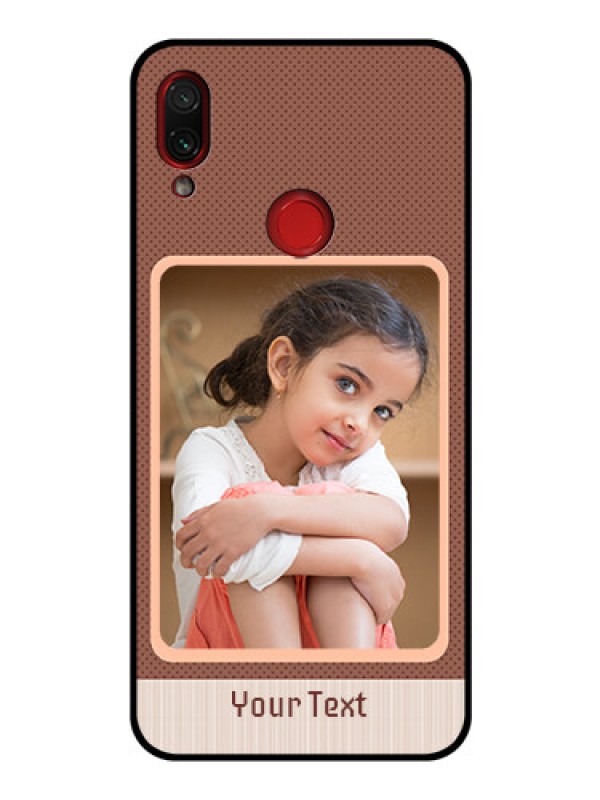 Custom Redmi Note 7 Custom Glass Phone Case  - Simple Pic Upload Design