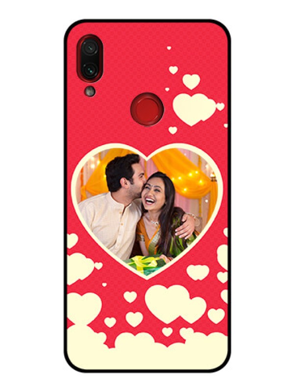 Custom Redmi Note 7 Custom Glass Mobile Case  - Love Symbols Phone Cover Design