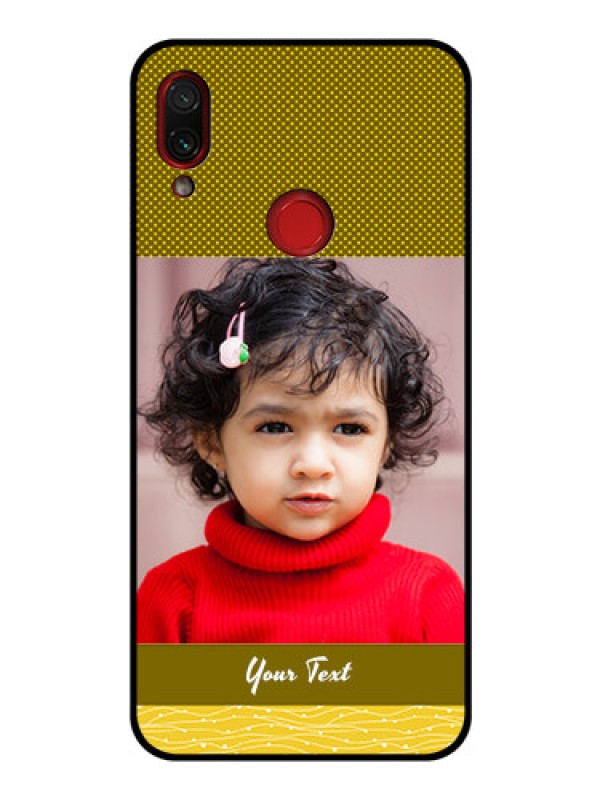 Custom Redmi Note 7 Custom Glass Phone Case  - Simple Green Color Design