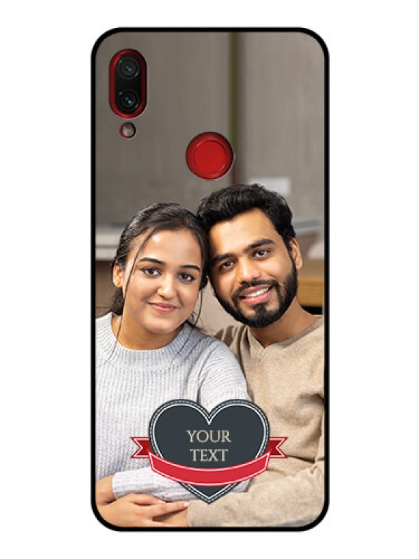 Custom Redmi Note 7 Custom Glass Phone Case  - Just Married Couple Design