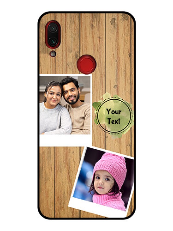 Custom Redmi Note 7 Custom Glass Phone Case  - Wooden Texture Design