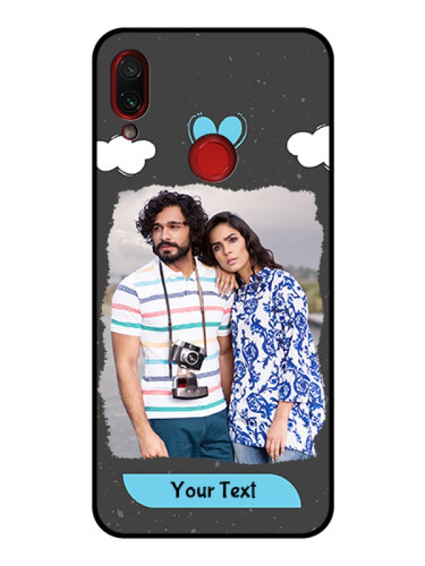 Custom Redmi Note 7 Custom Glass Phone Case  - Splashes with love doodles Design
