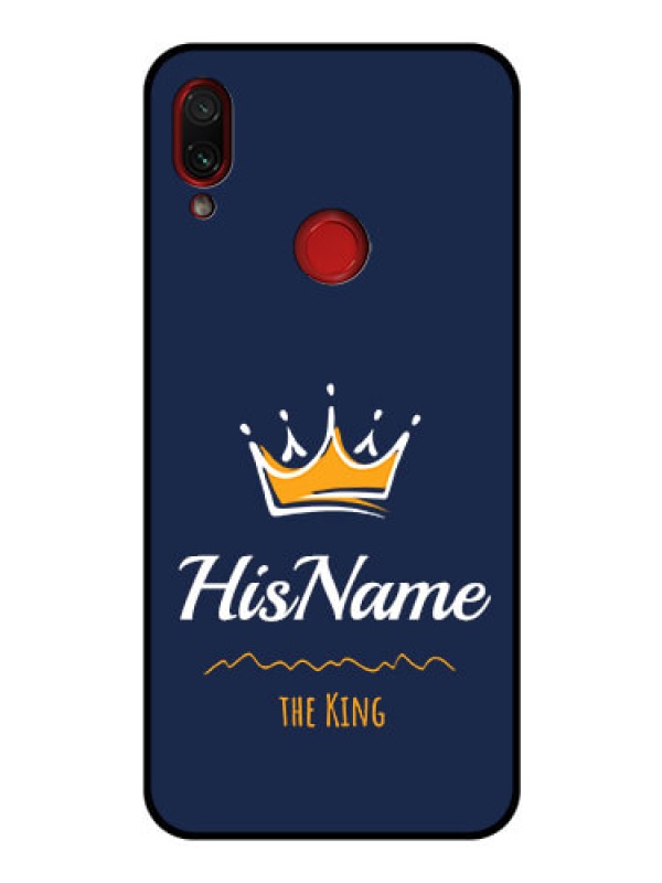 Custom Redmi Note 7 Glass Phone Case King with Name