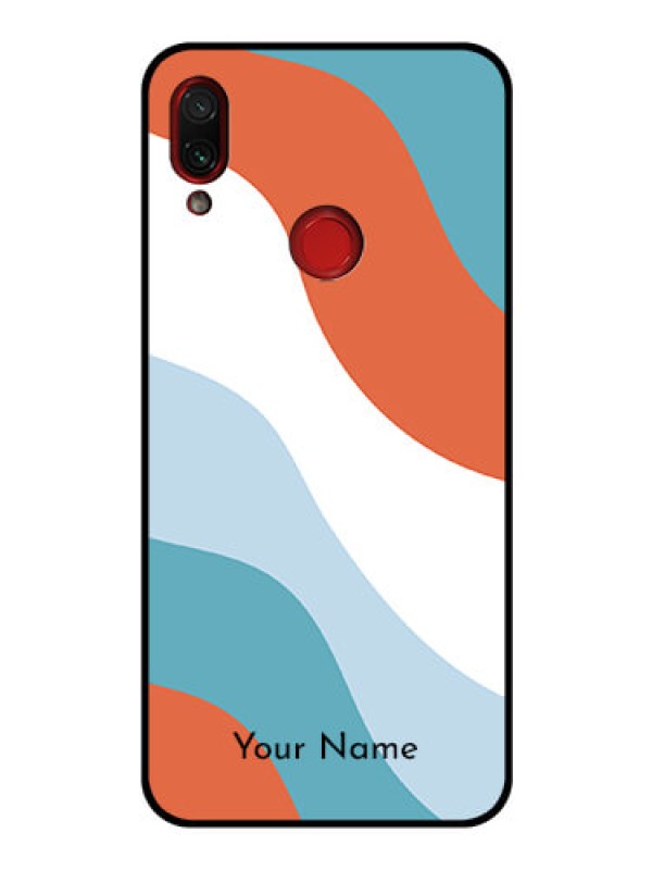 Custom Xiaomi Redmi Note 7 Custom Glass Mobile Case - coloured Waves Design