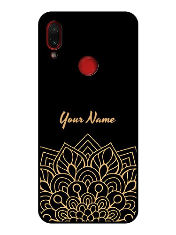 Custom Xiaomi Redmi Note 7 Custom Glass Phone Case - Golden mandala Design