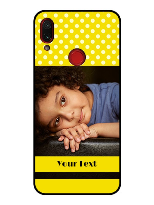 Custom Redmi Note 7S Custom Glass Phone Case  - Bright Yellow Case Design