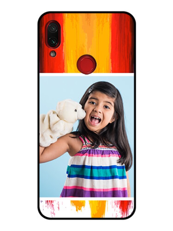 Custom Redmi Note 7S Personalized Glass Phone Case  - Multi Color Design