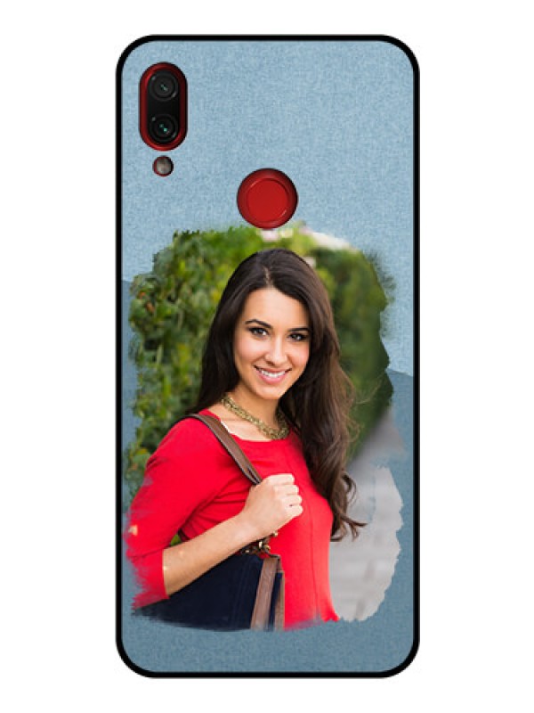 Custom Redmi Note 7S Custom Glass Mobile Case  - Grunge Line Art Design