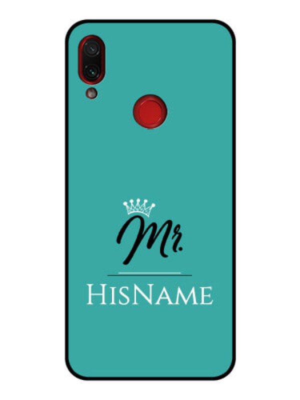 Custom Redmi Note 7S Custom Glass Phone Case Mr with Name