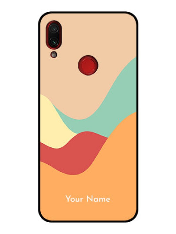 Custom Xiaomi Redmi Note 7S Personalized Glass Phone Case - Ocean Waves Multi-colour Design