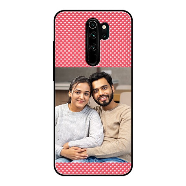 Redmi Note 8 Pro Custom Glass Phone Case  - White Dotted Design