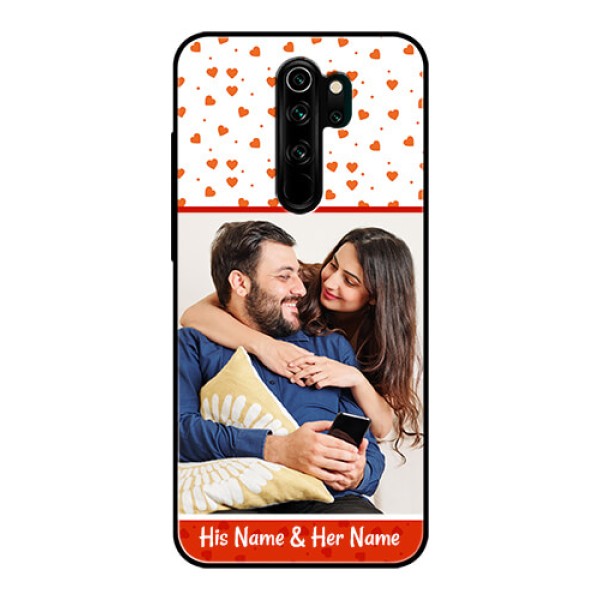 Redmi Note 8 Pro Custom Glass Phone Case - Orange Love Symbol Design Redmi Note 8 Pro Custom Glass Phone Case - Orange Love Symbol Design