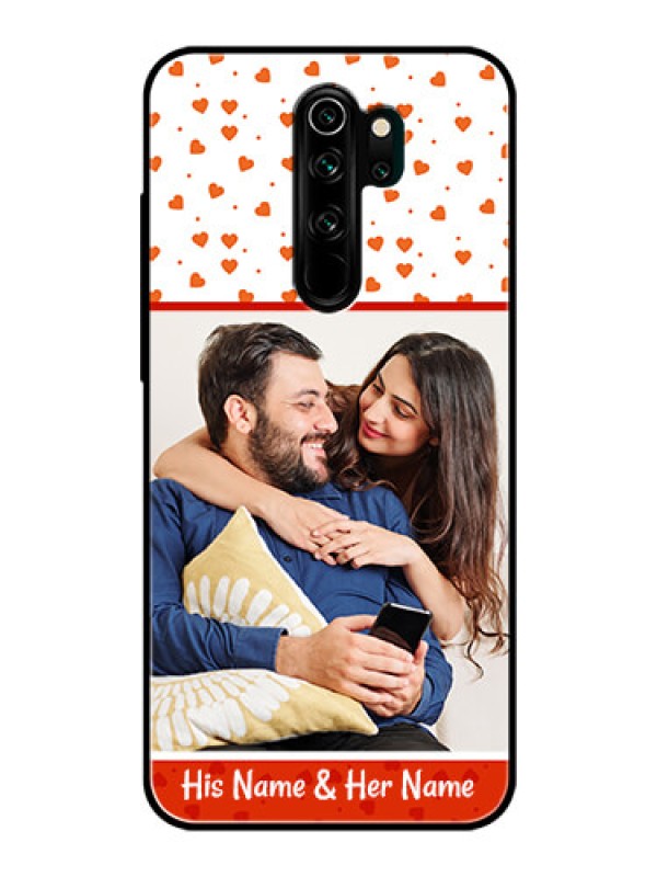 Custom Redmi Note 8 Pro Custom Glass Phone Case  - Orange Love Symbol Design