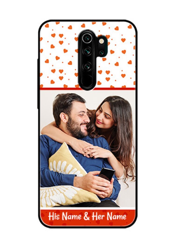 Redmi Note 8 Pro Custom Glass Phone Case  - Orange Love Symbol Design
