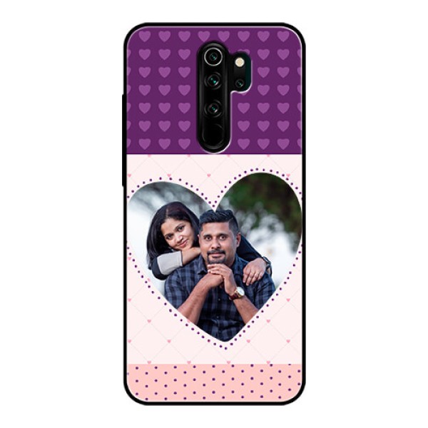 Redmi Note 8 Pro Custom Glass Phone Case - Violet Love Dots Design Redmi Note 8 Pro Custom Glass Phone Case - Violet Love Dots Design