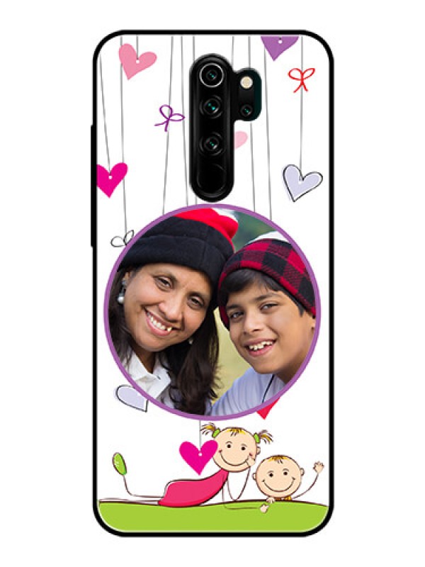 Custom Redmi Note 8 Pro Photo Printing on Glass Case  - Cute Kids Phone Case Design