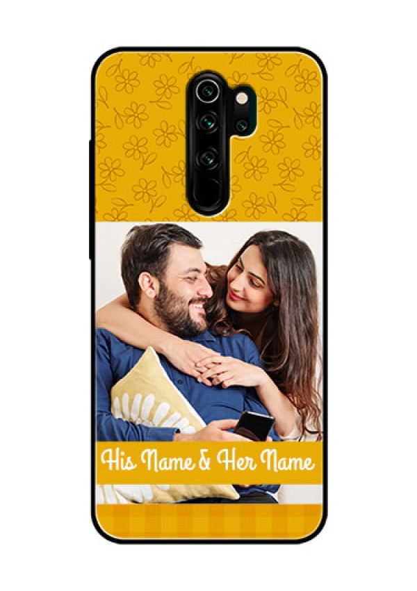 Redmi Note 8 Pro Custom Glass Mobile Case  - Yellow Floral Design