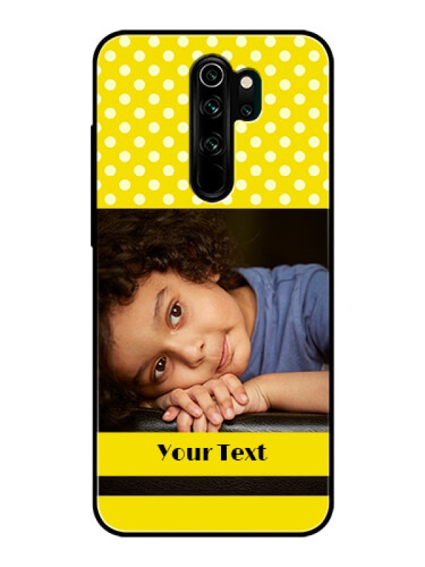 Custom Redmi Note 8 Pro Custom Glass Phone Case  - Bright Yellow Case Design