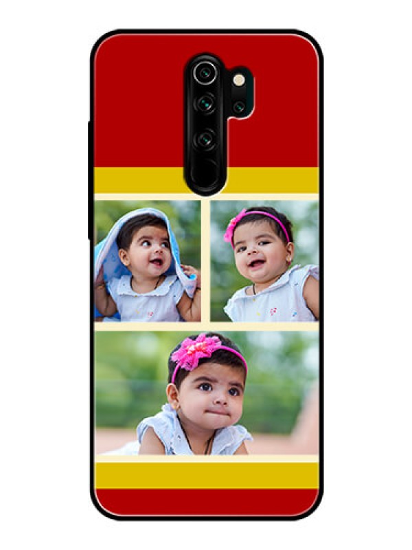 Custom Redmi Note 8 Pro Custom Glass Mobile Case  - Multiple Pic Upload Design