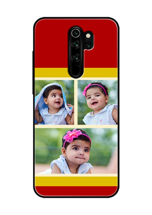 Redmi Note 8 Pro Custom Glass Mobile Case  - Multiple Pic Upload Design