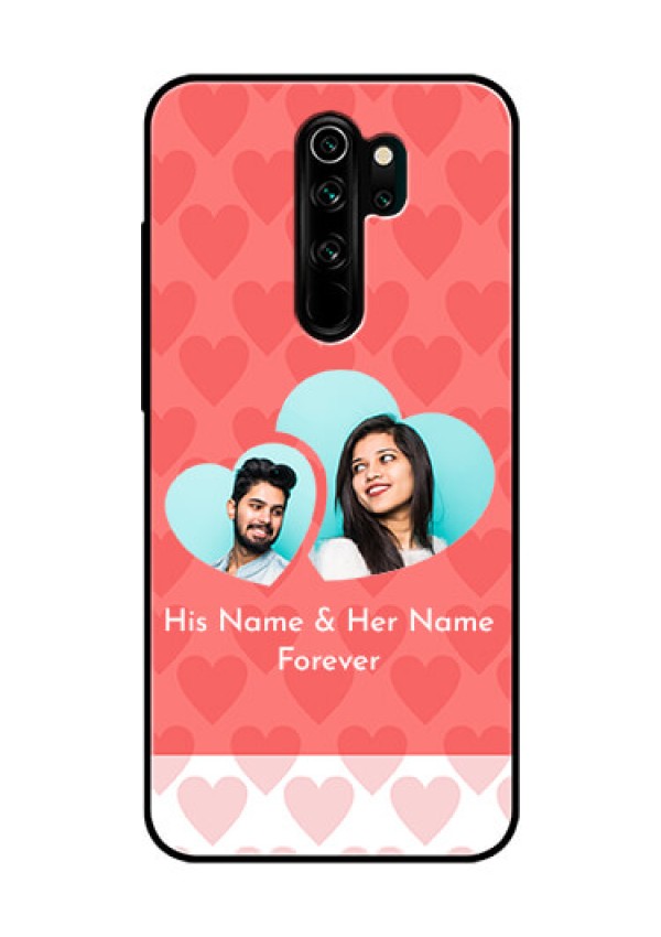 Redmi Note 8 Pro Personalized Glass Phone Case  - Couple Pic Upload Design