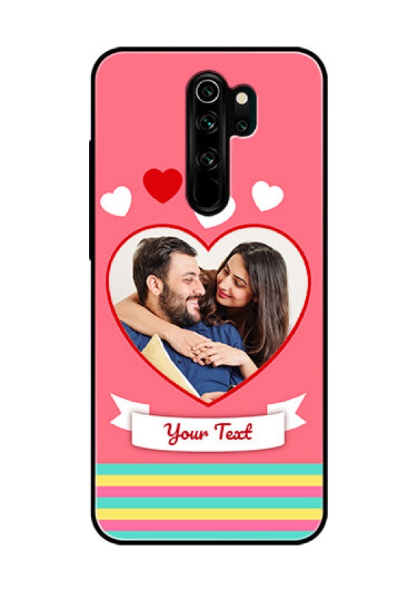 Redmi Note 8 Pro Photo Printing on Glass Case  - Love Doodle Design