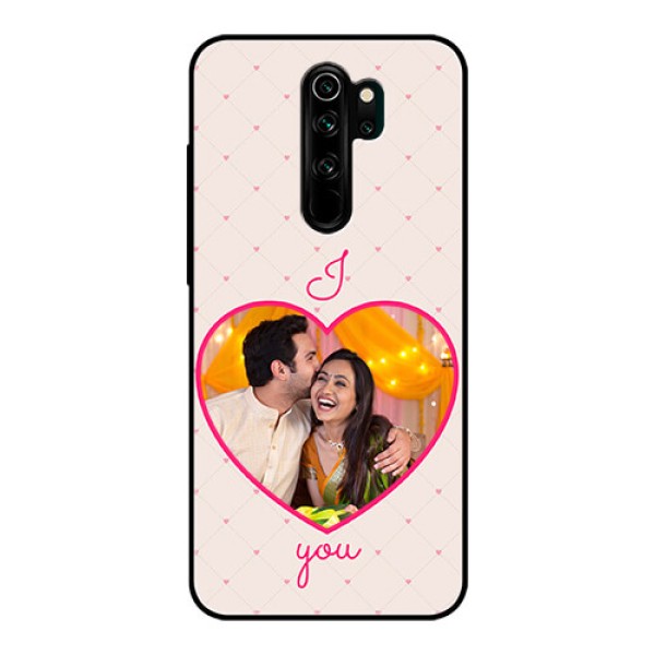 Redmi Note 8 Pro Custom Glass Mobile Case  - Heart Shape Design
