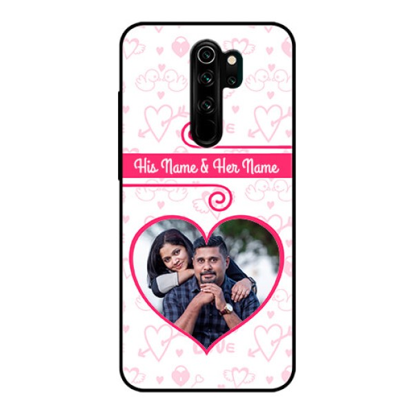 Redmi Note 8 Pro Personalized Glass Phone Case - Heart Shape Love Design Redmi Note 8 Pro Personalized Glass Phone Case - Heart Shape Love Design