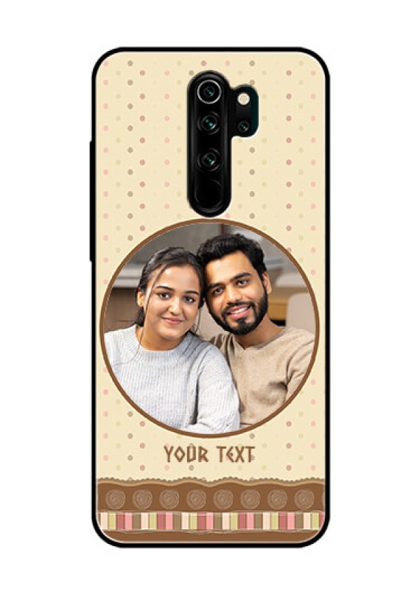 Redmi Note 8 Pro Custom Glass Mobile Case  - Brown Dotted Mobile Case Design