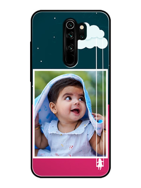 Custom Redmi Note 8 Pro Custom Glass Phone Case  - Cute Girl with Cloud Design