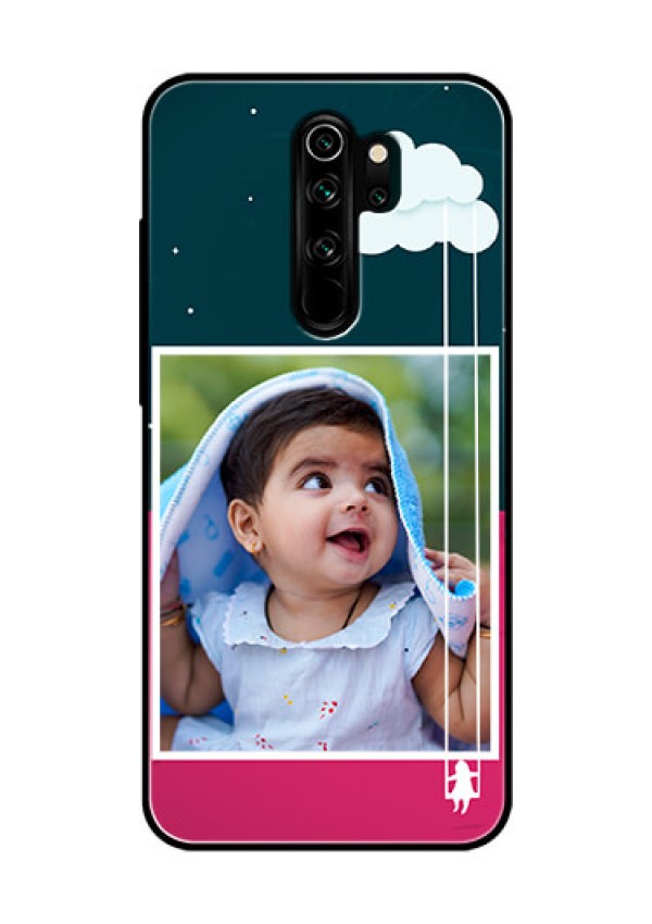 Redmi Note 8 Pro Custom Glass Phone Case  - Cute Girl with Cloud Design