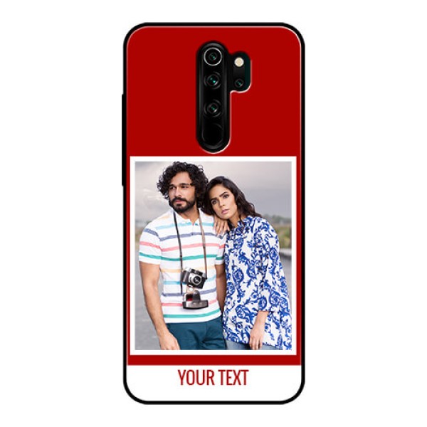 Redmi Note 8 Pro Personalized Glass Phone Case - Simple Red Color Design Redmi Note 8 Pro Personalized Glass Phone Case - Simple Red Color Design