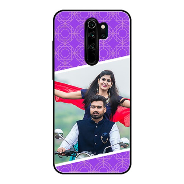 Redmi Note 8 Pro Custom Glass Phone Case - Violet Pattern Design Redmi Note 8 Pro Custom Glass Phone Case - Violet Pattern Design