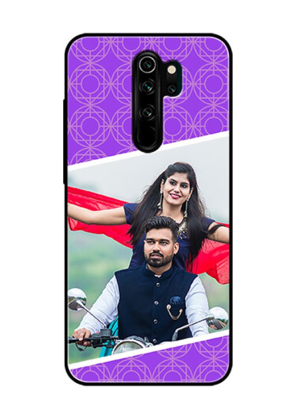 Redmi Note 8 Pro Custom Glass Phone Case  - Violet Pattern Design