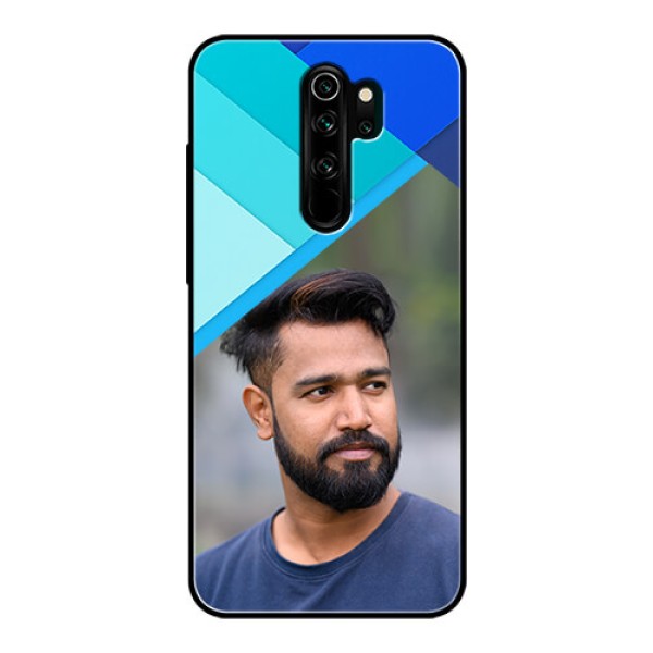 Redmi Note 8 Pro Custom Glass Phone Case  - Blue Pattern Design