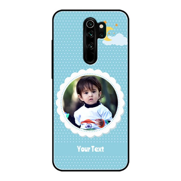 Redmi Note 8 Pro Personalised Glass Phone Case  - Violet Pattern Design