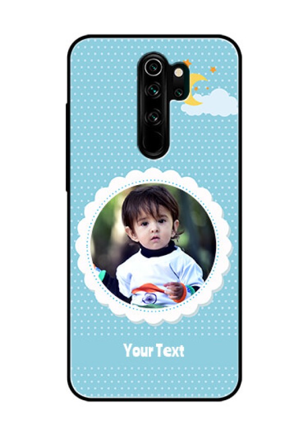 Redmi Note 8 Pro Personalised Glass Phone Case  - Violet Pattern Design