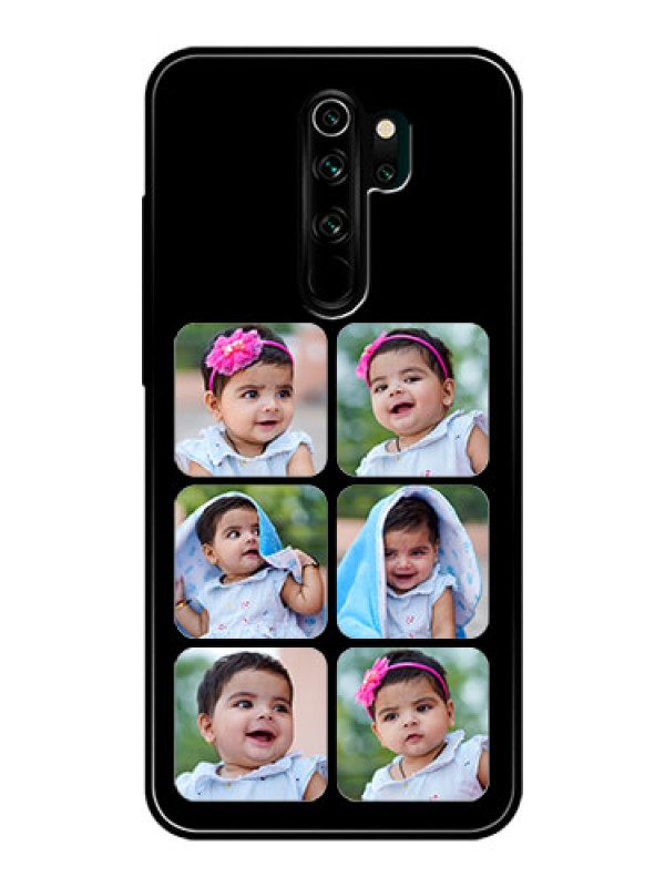 Custom Redmi Note 8 Pro Photo Printing on Glass Case  - Multiple Pictures Design