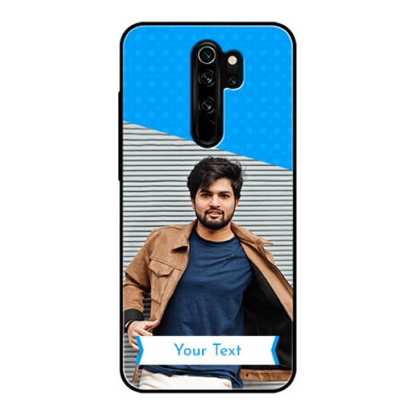 Redmi Note 8 Pro Photo Printing on Glass Case - Simple Blue Color Design Redmi Note 8 Pro Photo Printing on Glass Case - Simple Blue Color Design