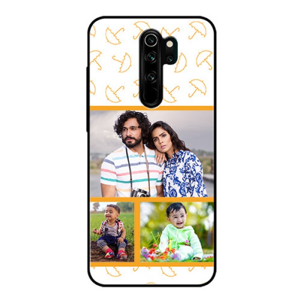 Redmi Note 8 Pro Custom Glass Mobile Case  - Yellow Pattern Design