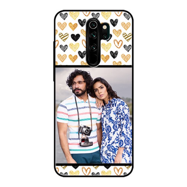 Redmi Note 8 Pro Photo Printing on Glass Case  - Love Symbol Design