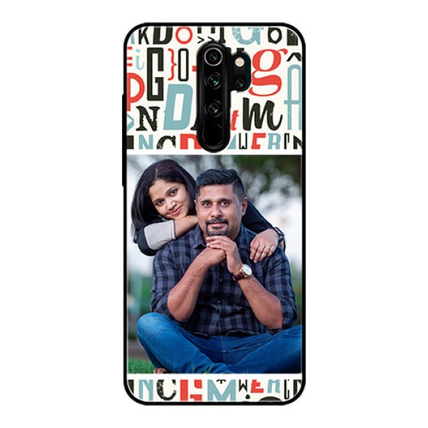 Redmi Note 8 Pro Personalized Glass Phone Case  - Alphabet Design