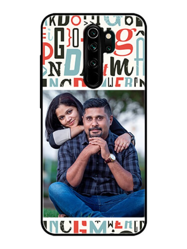Custom Redmi Note 8 Pro Personalized Glass Phone Case  - Alphabet Design