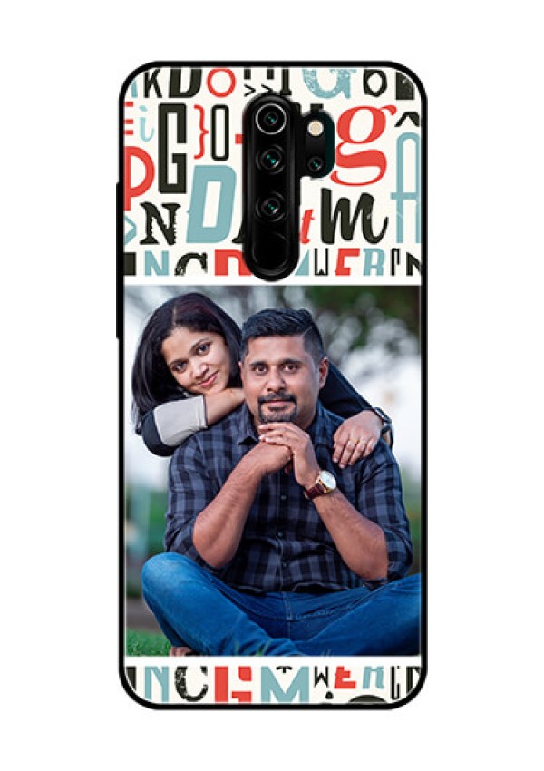 Redmi Note 8 Pro Personalized Glass Phone Case  - Alphabet Design