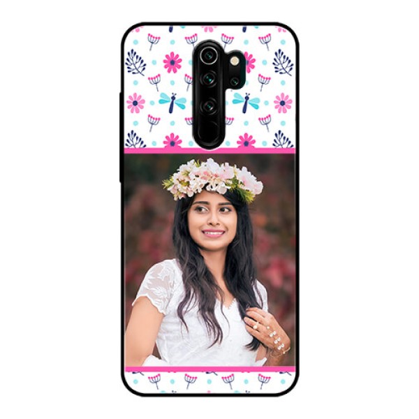 Redmi Note 8 Pro Photo Printing on Glass Case - Colorful Flower Design Redmi Note 8 Pro Photo Printing on Glass Case - Colorful Flower Design