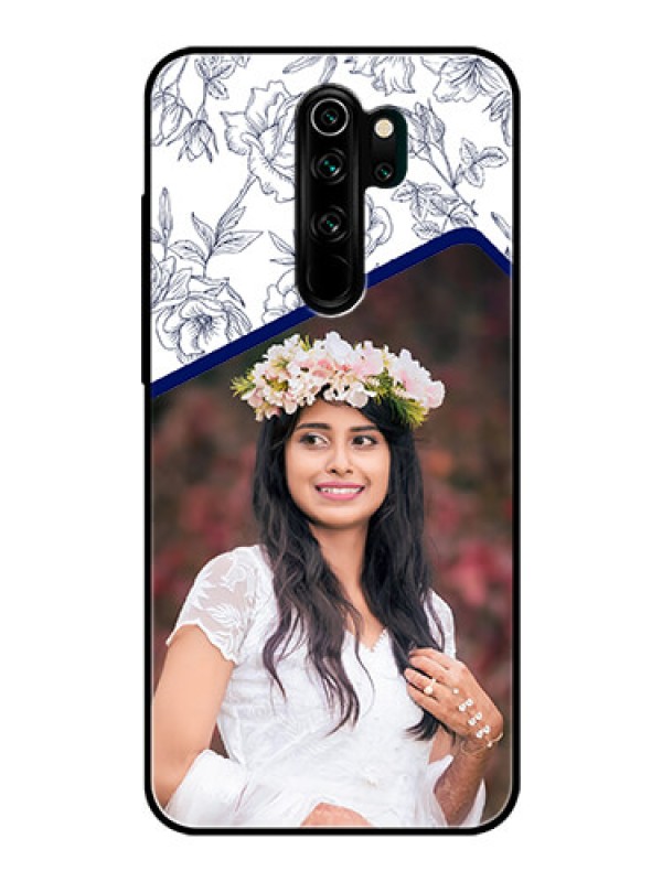 Custom Redmi Note 8 Pro Personalized Glass Phone Case  - Premium Floral Design