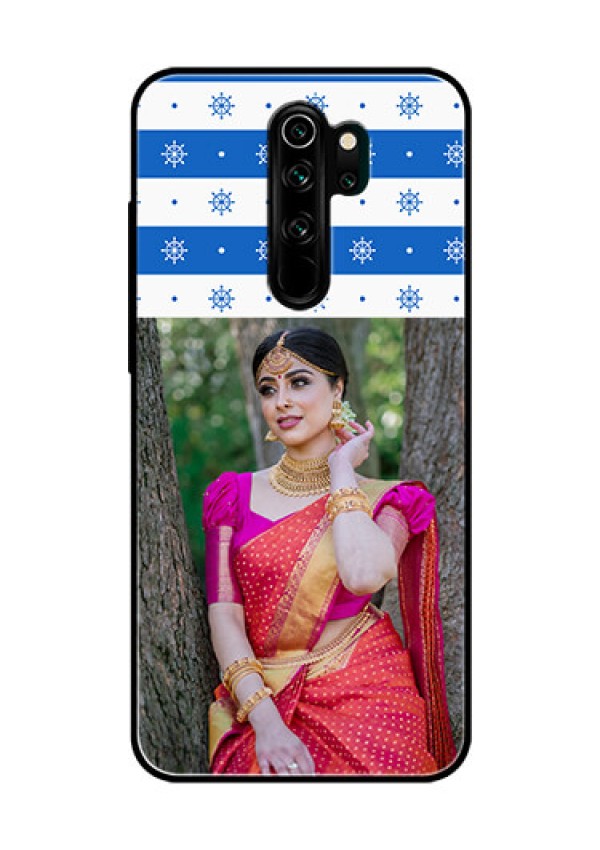 Redmi Note 8 Pro Photo Printing on Glass Case  - Snow Pattern Design
