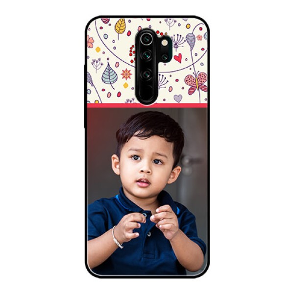 Redmi Note 8 Pro Custom Glass Mobile Case  - Premium Floral Design