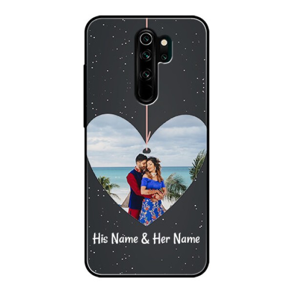 Redmi Note 8 Pro Custom Glass Phone Case  - Hanging Heart Design
