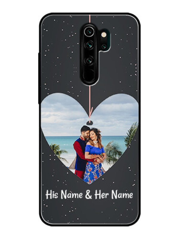 Custom Redmi Note 8 Pro Custom Glass Phone Case  - Hanging Heart Design